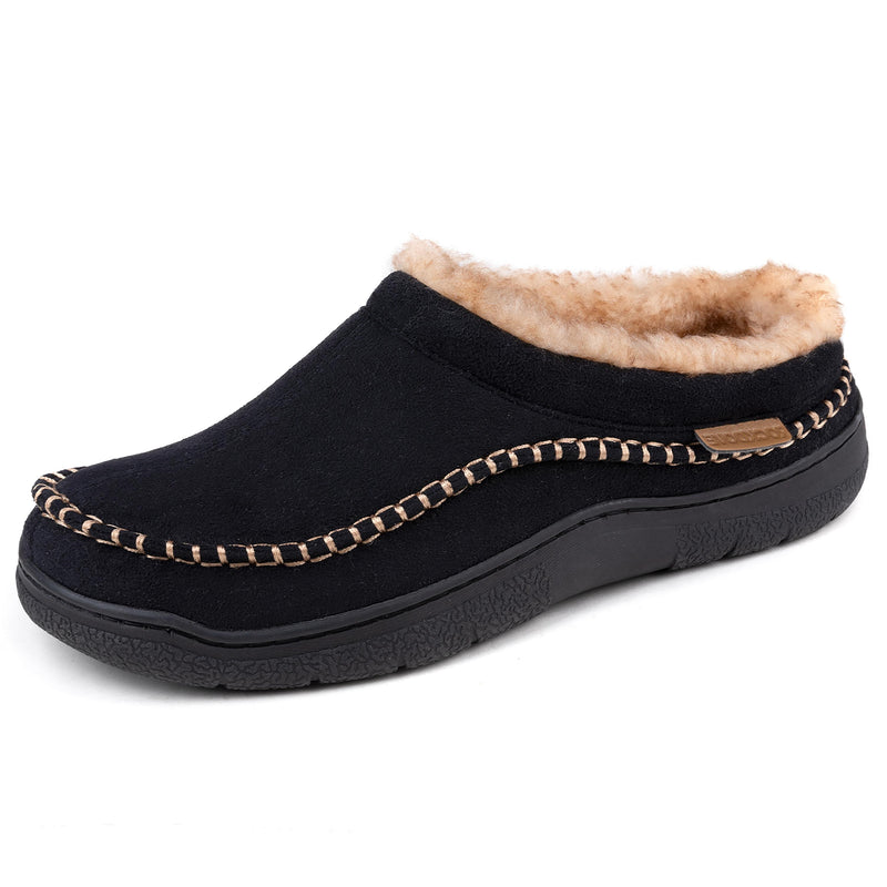 Men's Aiden Faux Wool Lined Microsuede Clog Slipper