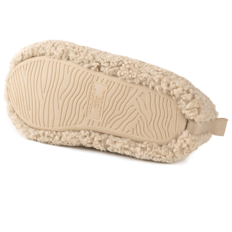 RockDove Women's Faux Shearling Closed Back Slipper with Memory Foam